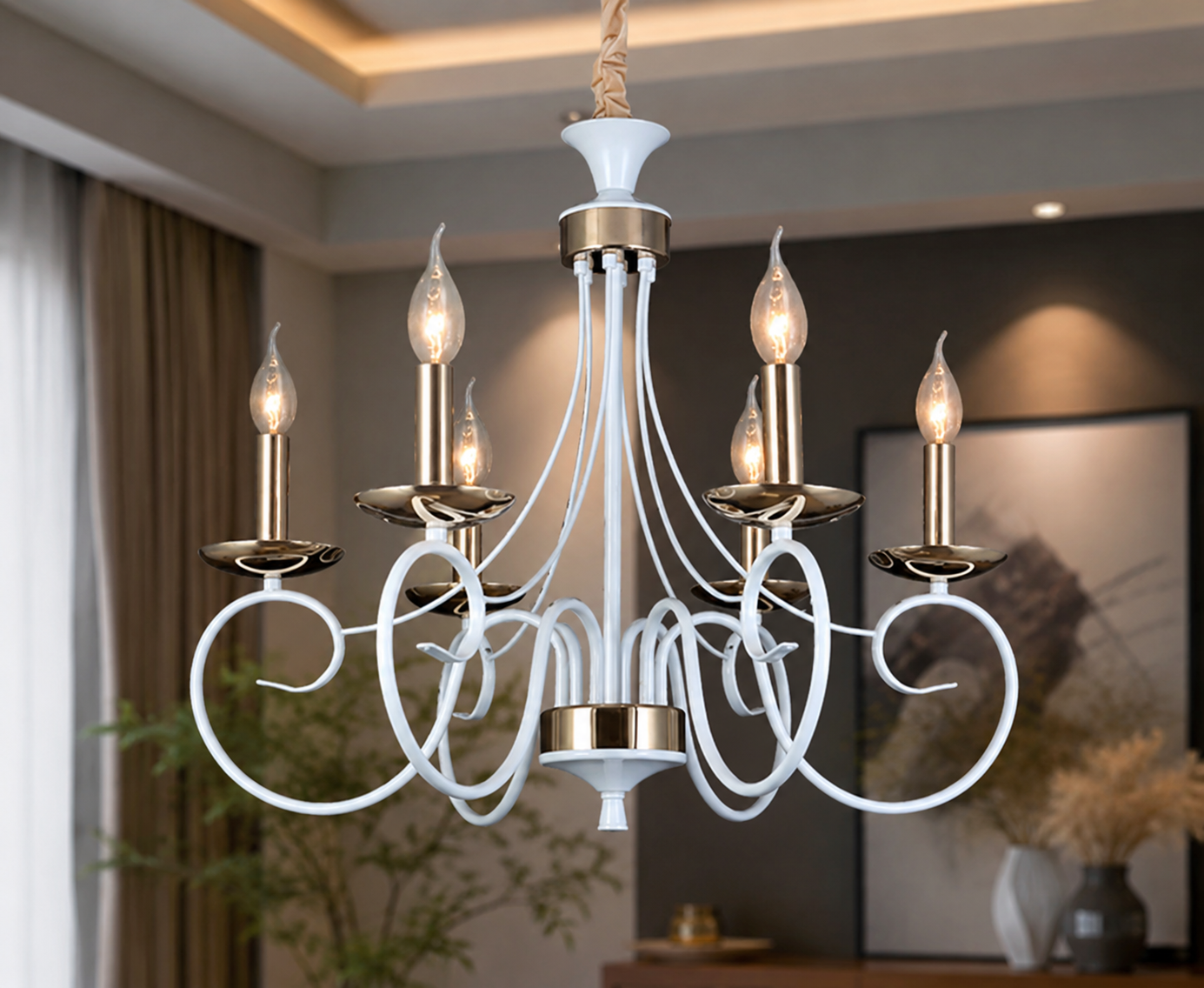 Whimsical White Chandelier
